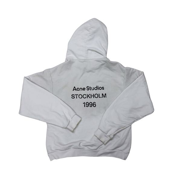 Acne Studios Distressed Back Logo Hoodie - Picture 1 of 6